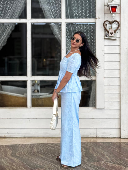 #MBA1990 Hakoba co-ord set - pastel blue