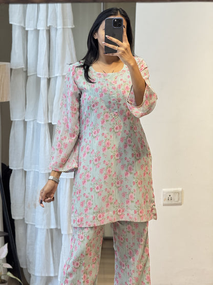 #MBA1706 Floral everyday co-ord set- Gulmarg