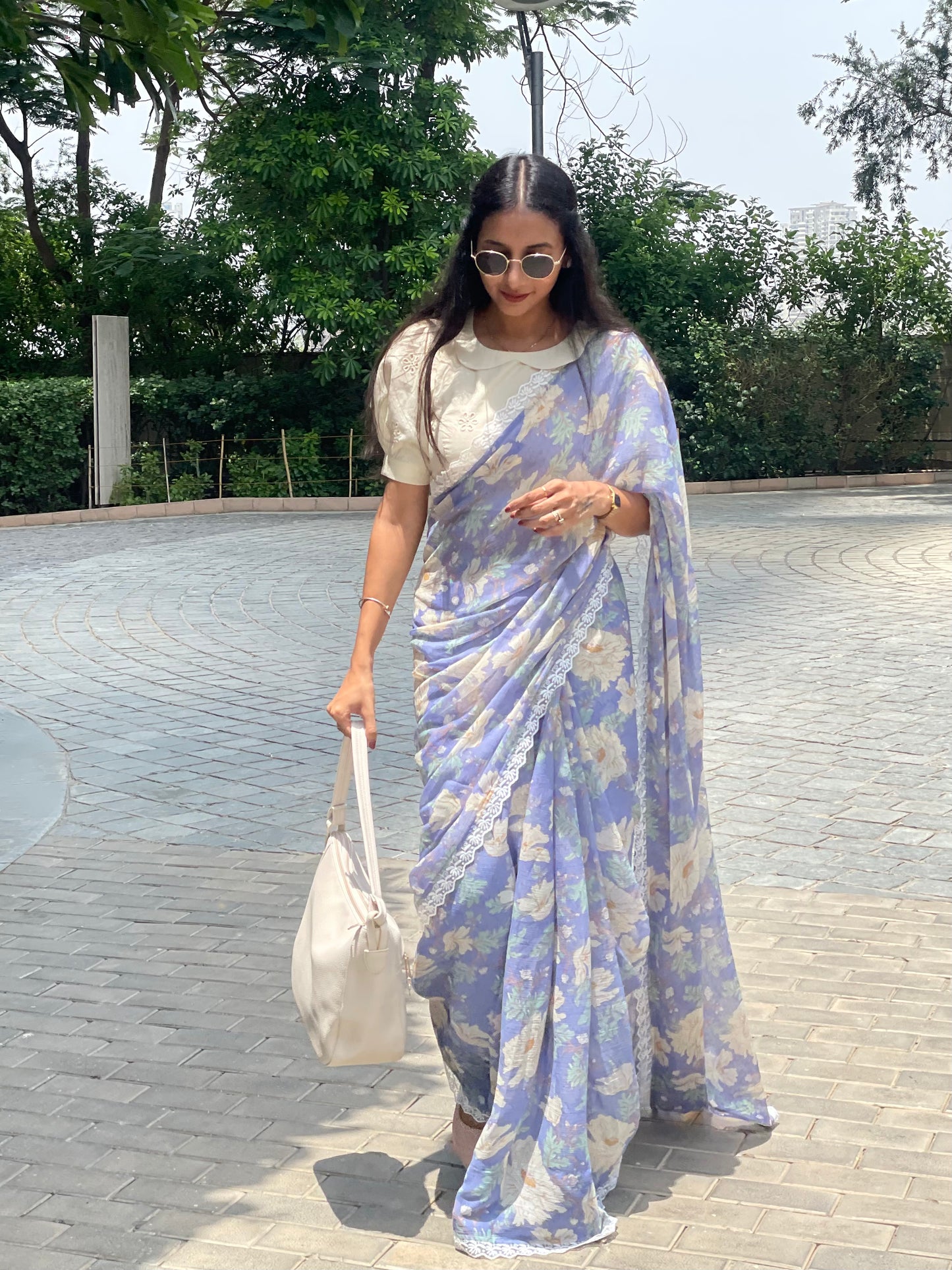 #MBA1967 Sitaraman floral 1 min saree and blouse