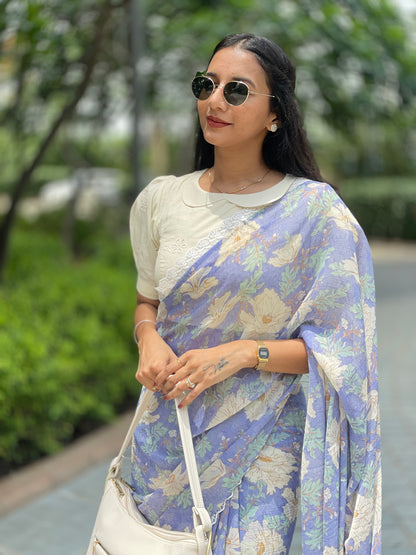 #MBA1967 Sitaraman floral 1 min saree and blouse