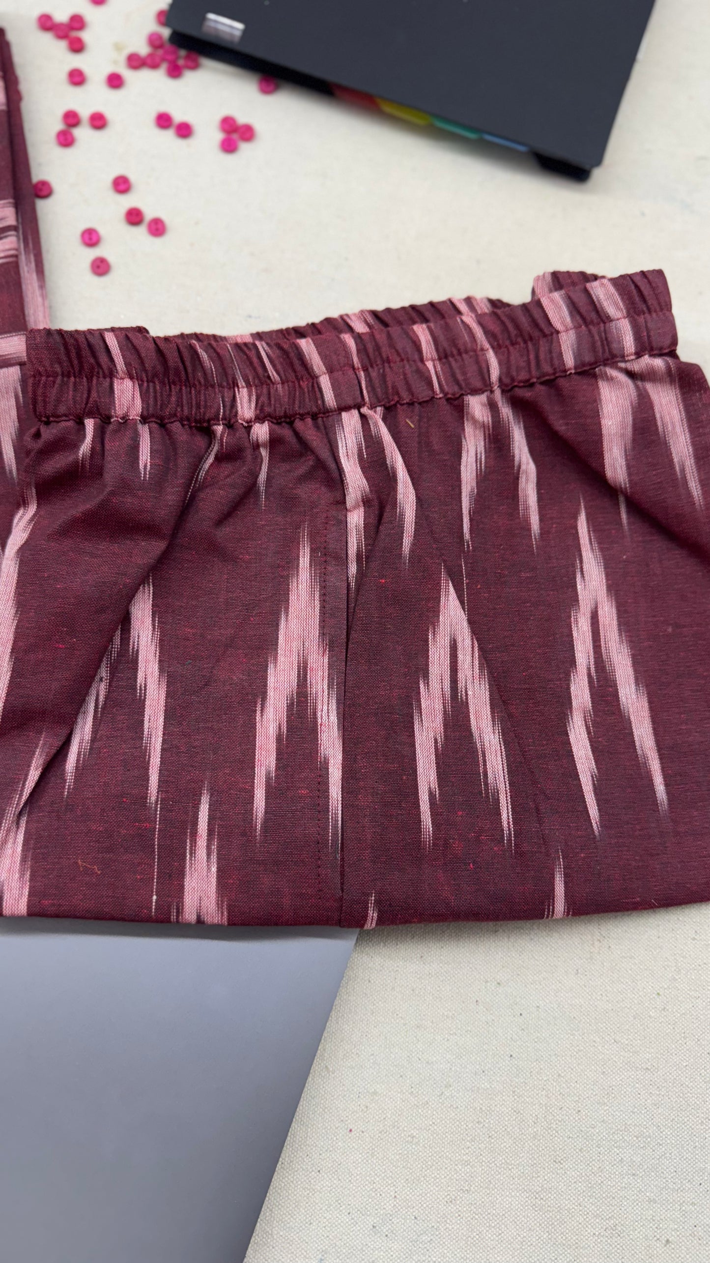 #MBA1866 Ikkat 2.0- chocolate kurta and pant