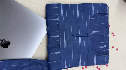 #MBA1867 Ikkat 2.0- navy blue kurta and pant