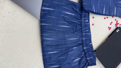 #MBA1867 Ikkat 2.0- navy blue kurta and pant