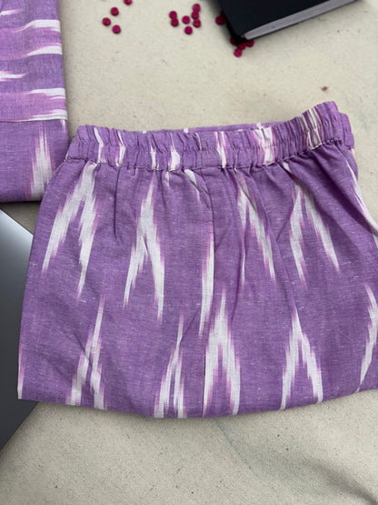 #MBA1858 Ikkat 2.0- Lavender kurta and pant