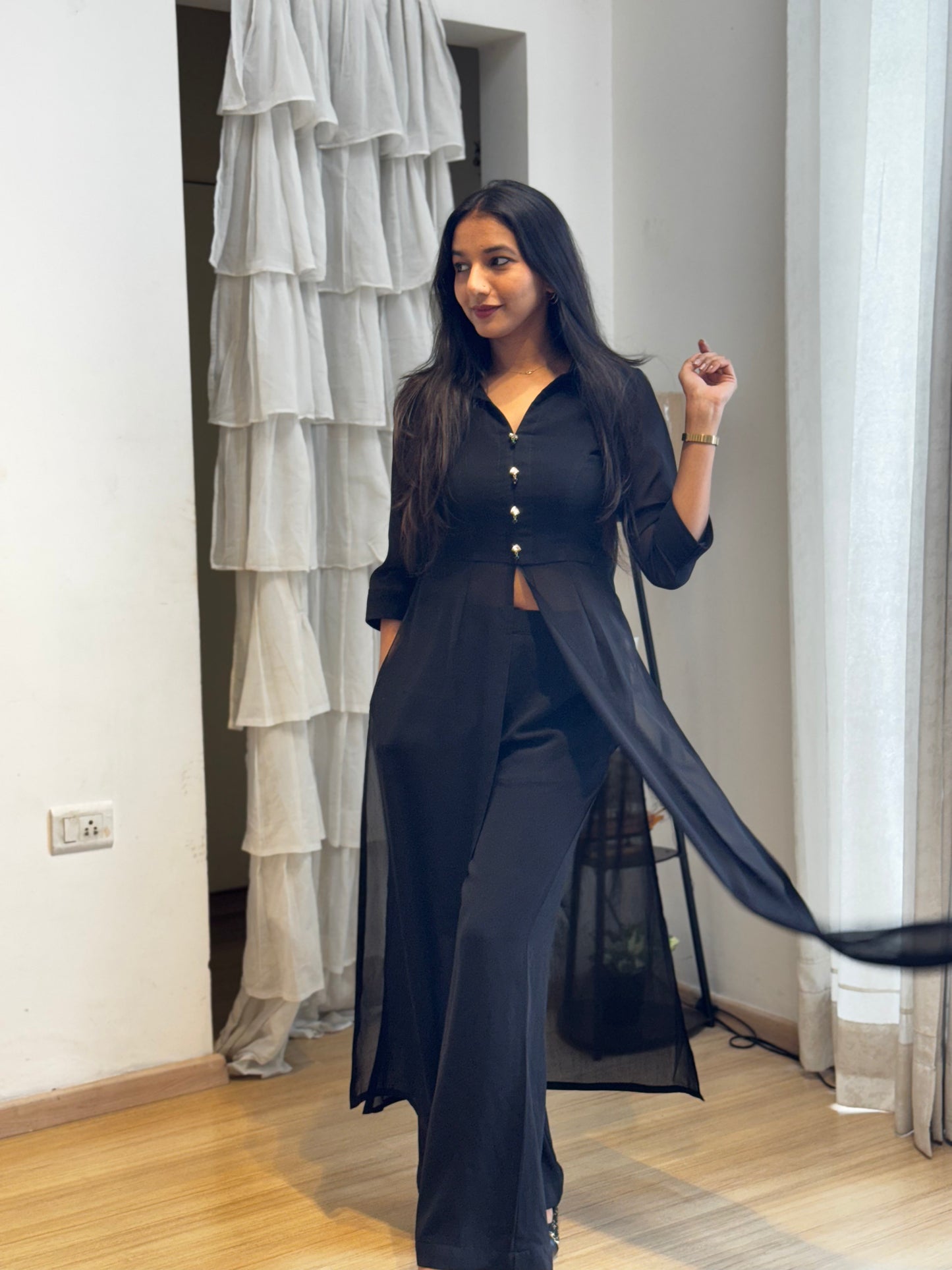 #MBA2011 A-line chic KurtI- Black