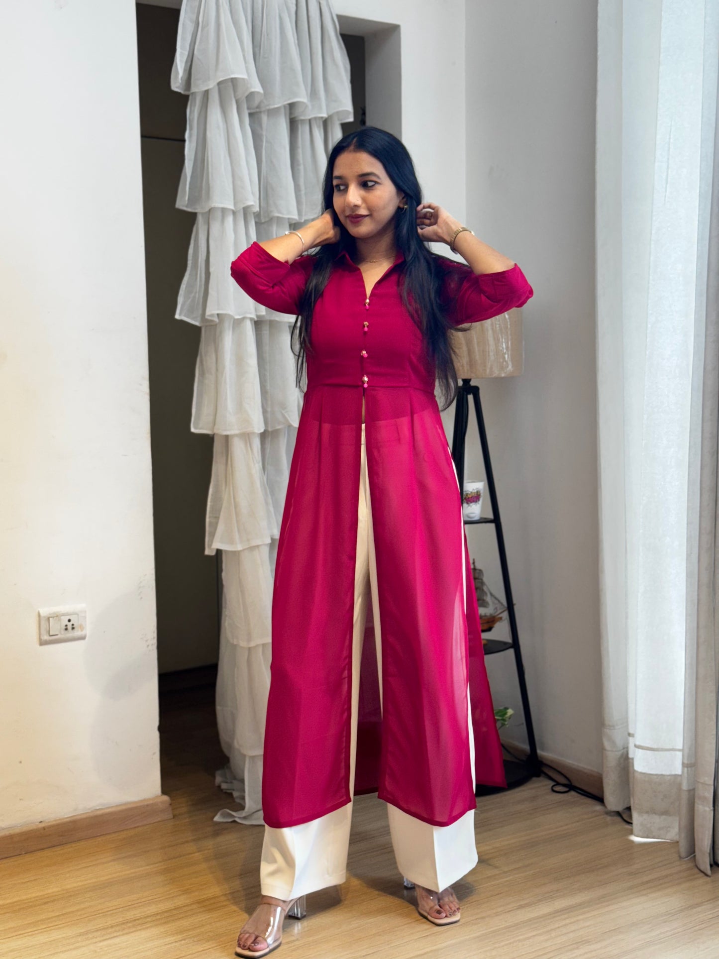 #MBA2015 A-line chic KurtI- Magenta pink