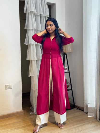 #MBA2015 A-line chic KurtI- Magenta pink