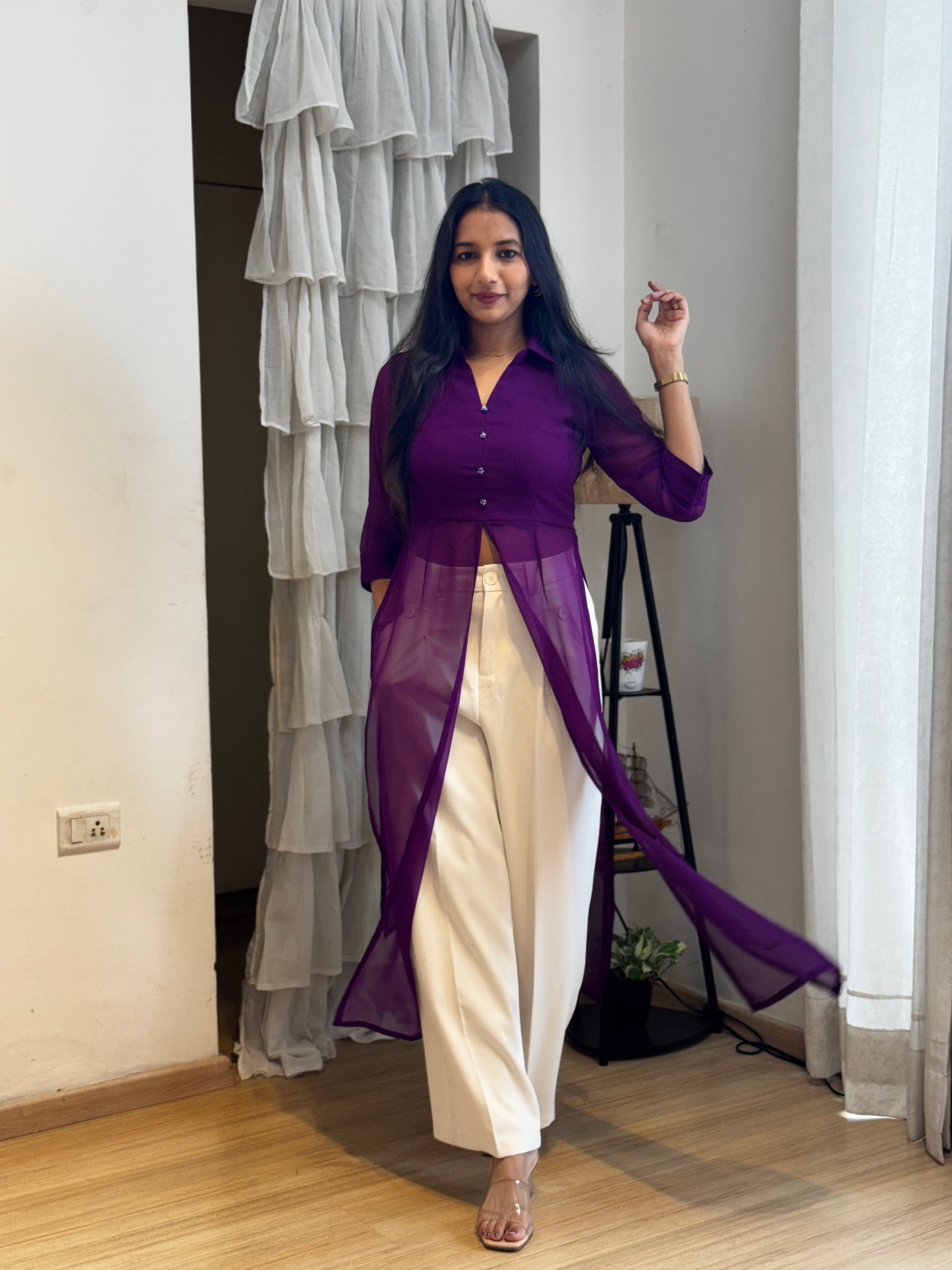 #MBA2014 A-line chic KurtI- Purple wine