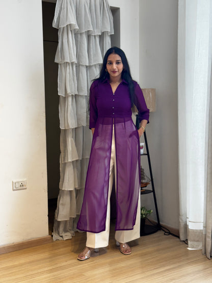 #MBA2014 A-line chic KurtI- Purple wine