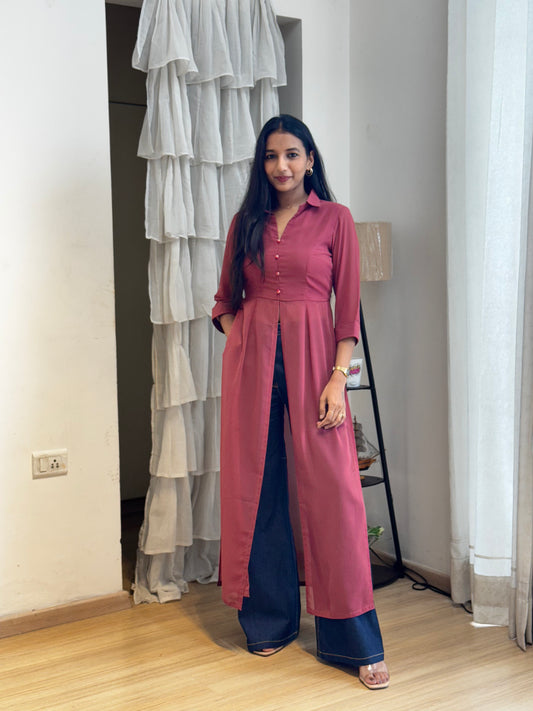 #MBA2016 A-line chic KurtI- Dusky Peach