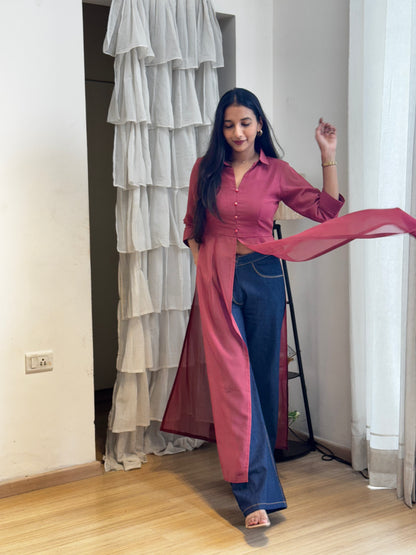 #MBA2016 A-line chic KurtI- Dusky Peach