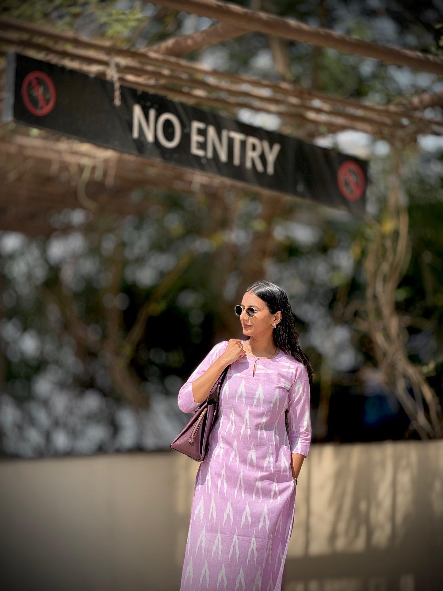 #MBA1858 Ikkat 2.0- Lavender kurta and pant