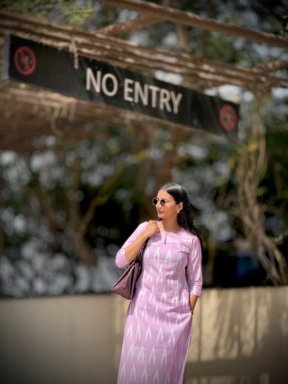 #MBA1858 Ikkat 2.0- Lavender kurta and pant