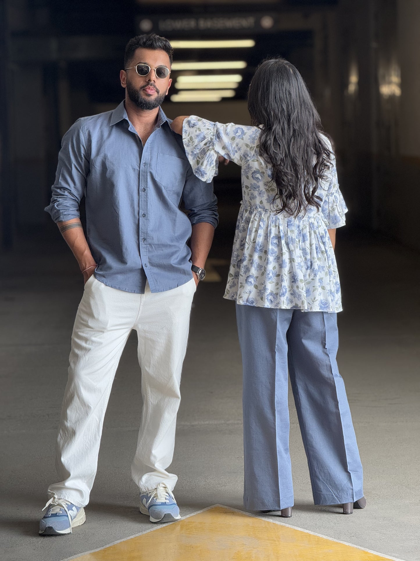 #MBA1897 Men's Pure Linen shirt- Ink grey