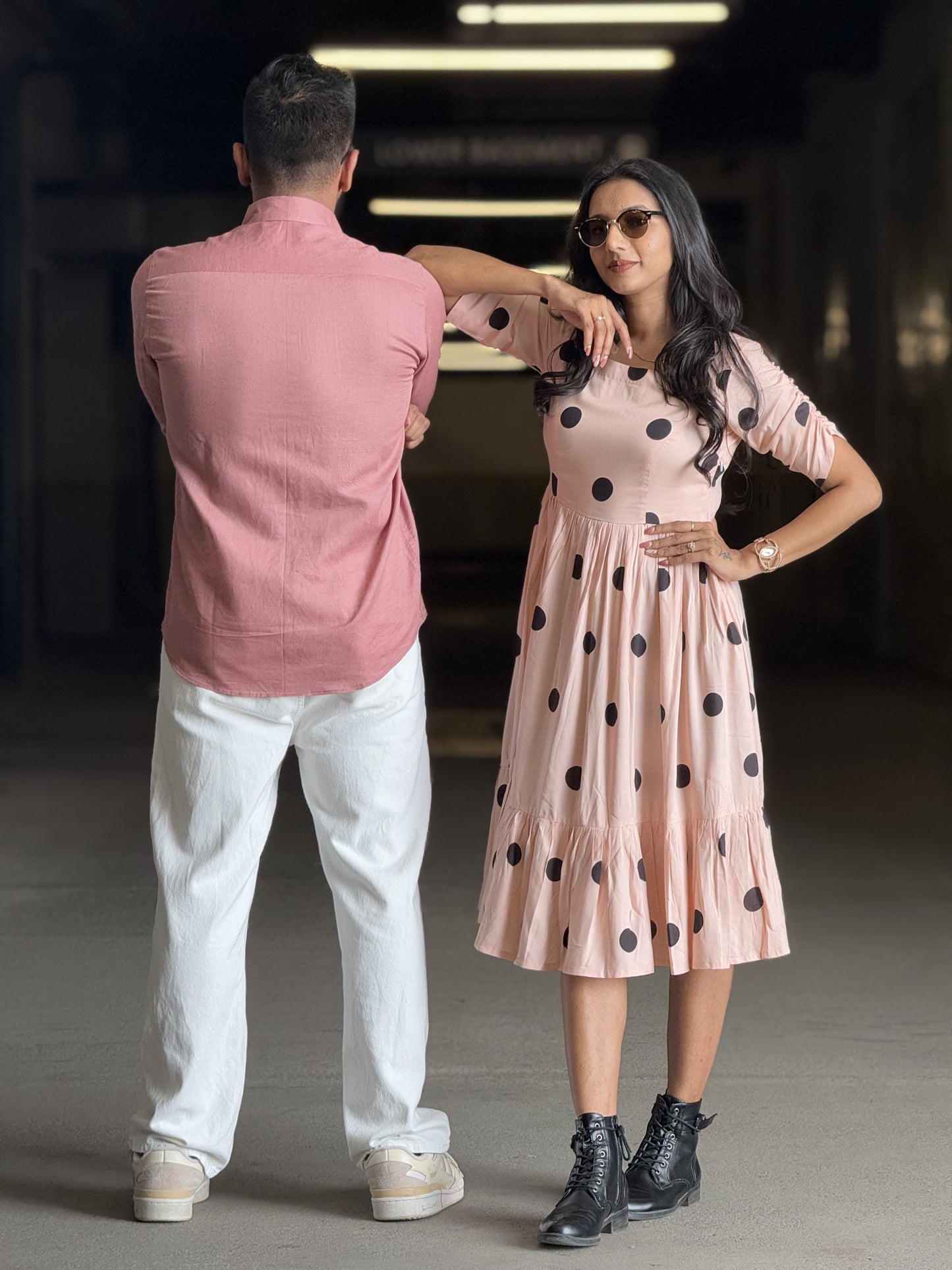 #MBA1900 Rosewood polka dress