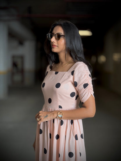 #MBA1900 Rosewood polka dress