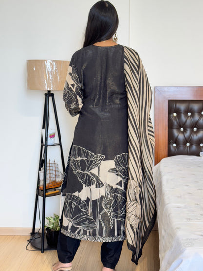 #MBA2021 Black tissue silk suit set