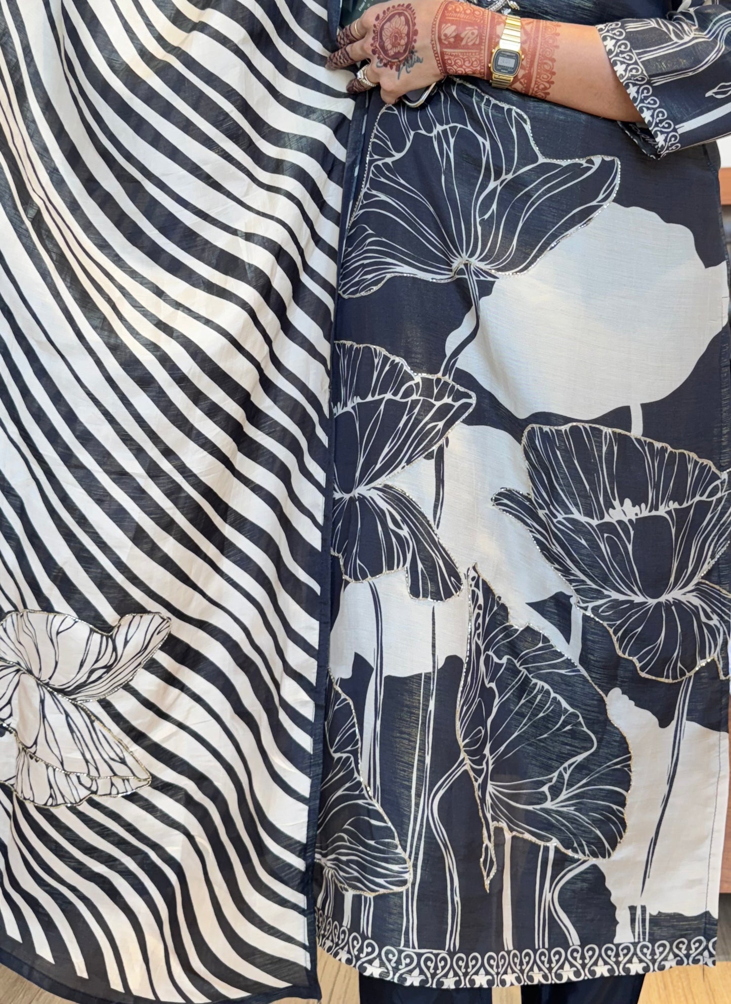 #MBA2021 Black tissue silk suit set