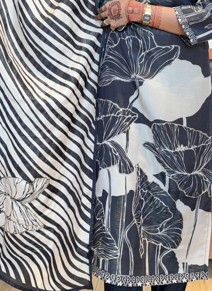 #MBA2021 Black tissue silk suit set