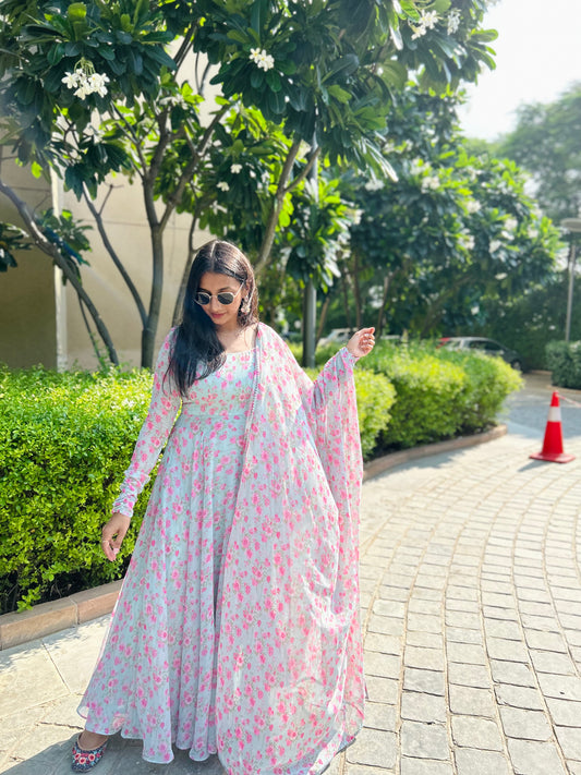 Gulmarg Anarkali and Dupatta