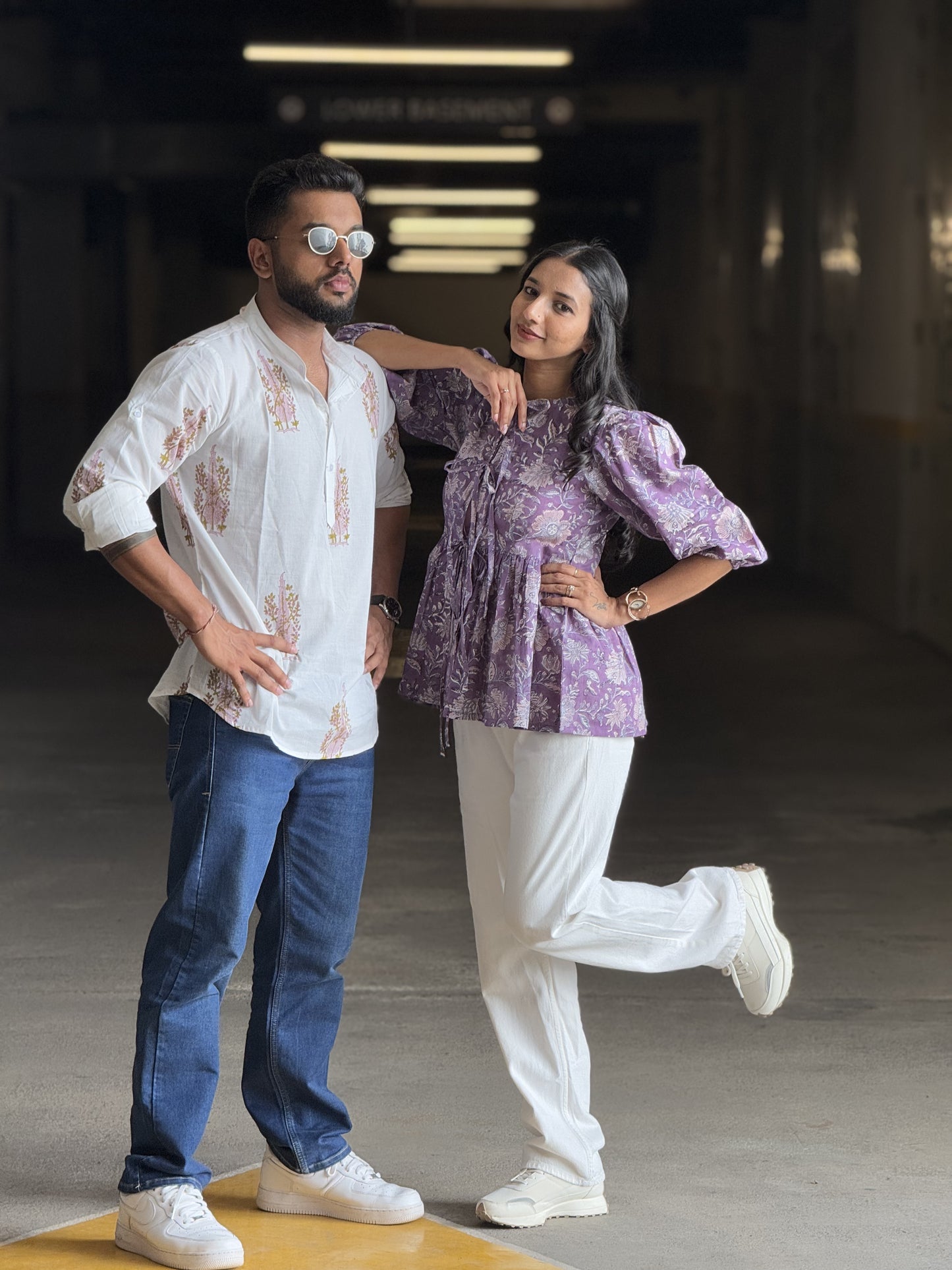 #MBA1926 Men's cotton kurta- White