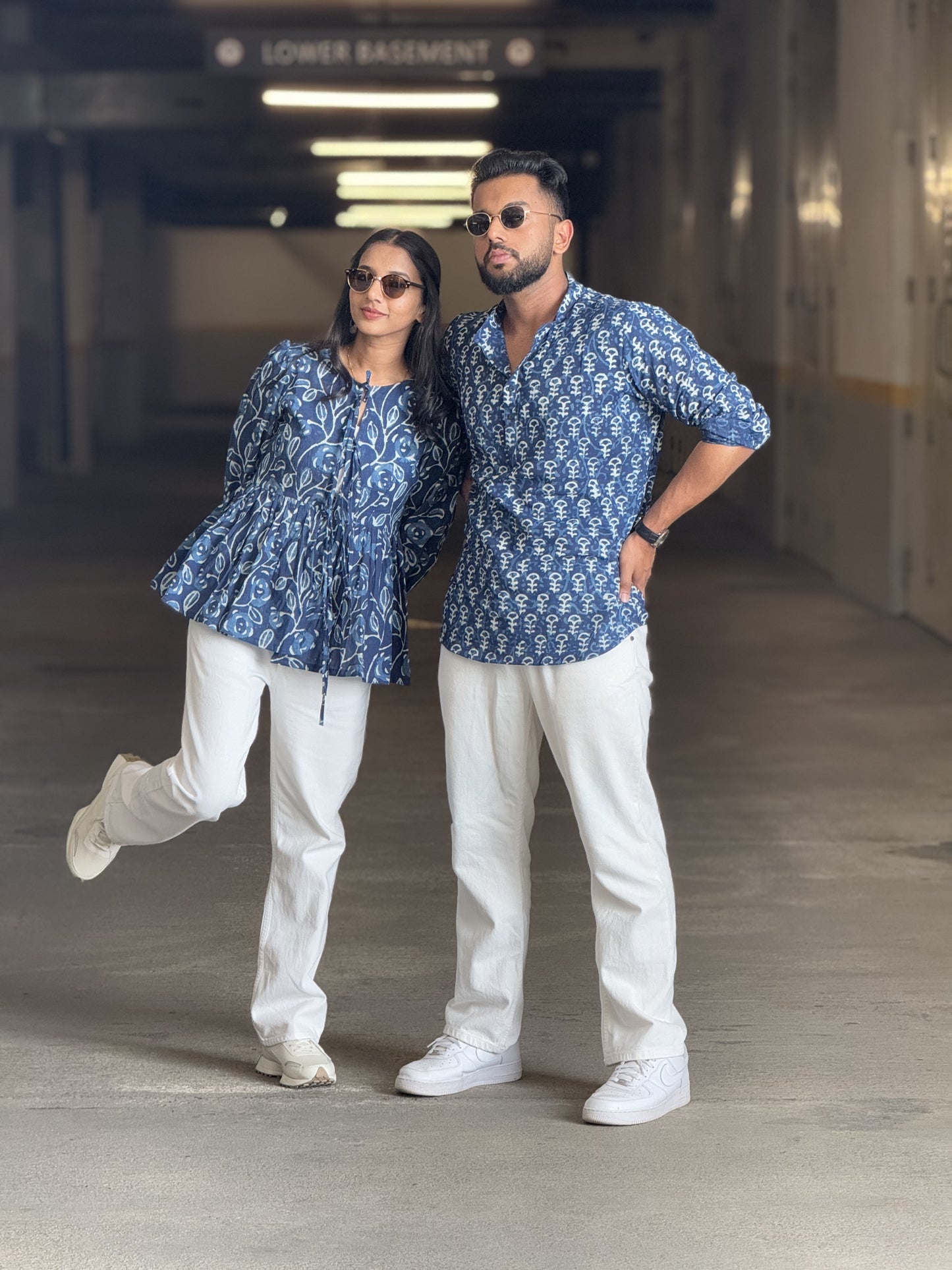 #MBA1928 Men's cotton kurta- Indigo blue