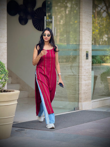 #MBA1914 Nazm Collection- Maroon Kurti