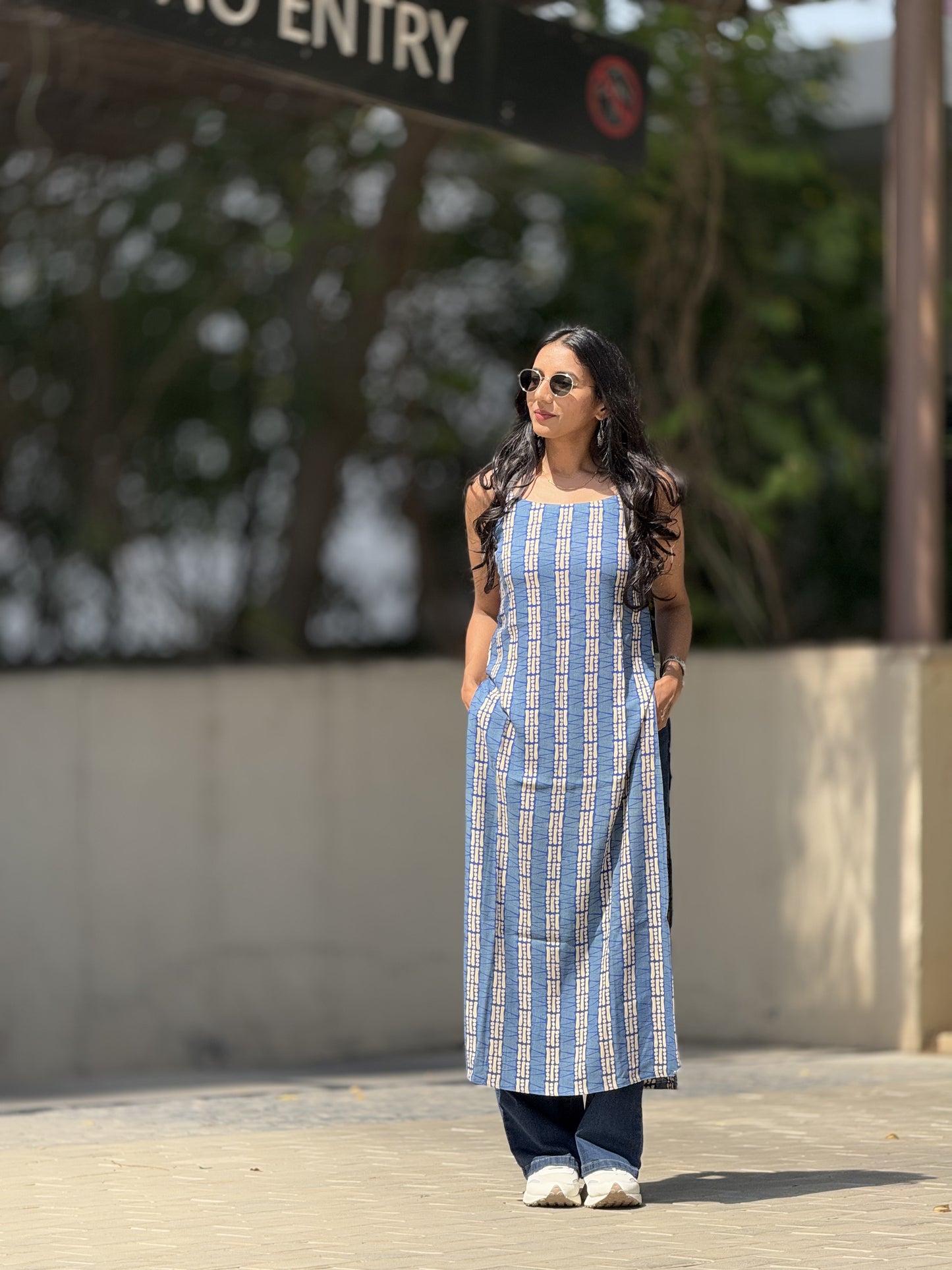 #MBA1915 Nazm Collection- Blue Kurti