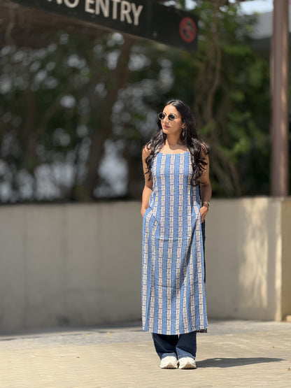 #MBA1915 Nazm Collection- Blue Kurti