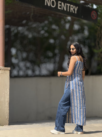 #MBA1915 Nazm Collection- Blue Kurti