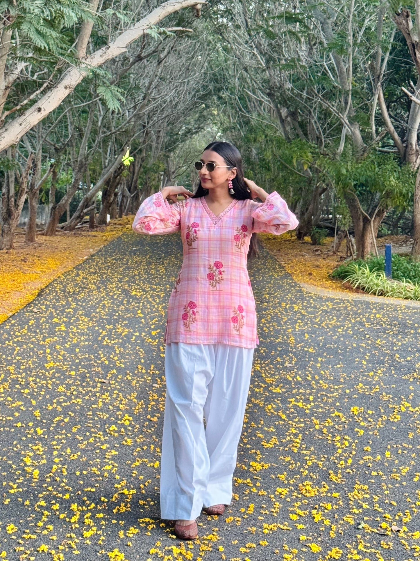 #MBA2110 Mul Chanderi short kurta