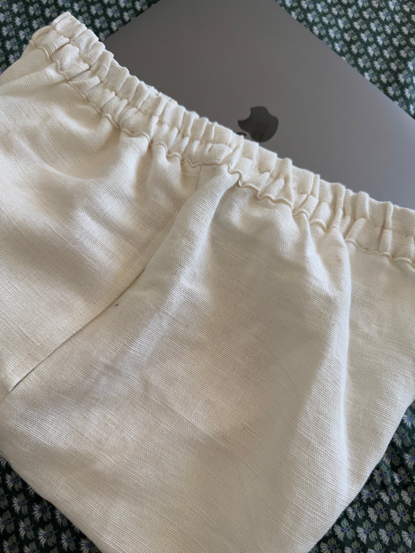 #MBA1929 Linen pants- off white