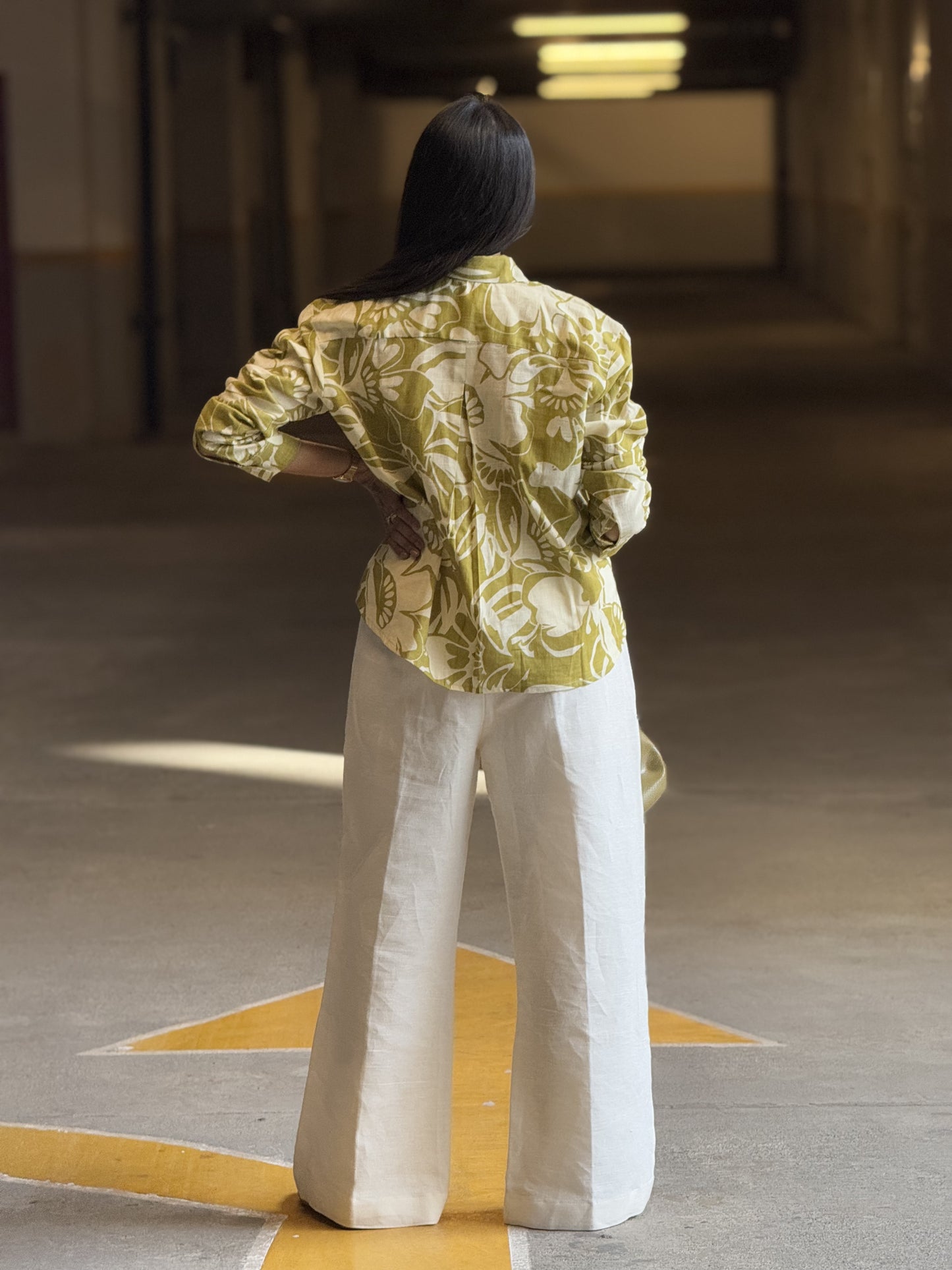 #MBA1929 Linen pants- off white