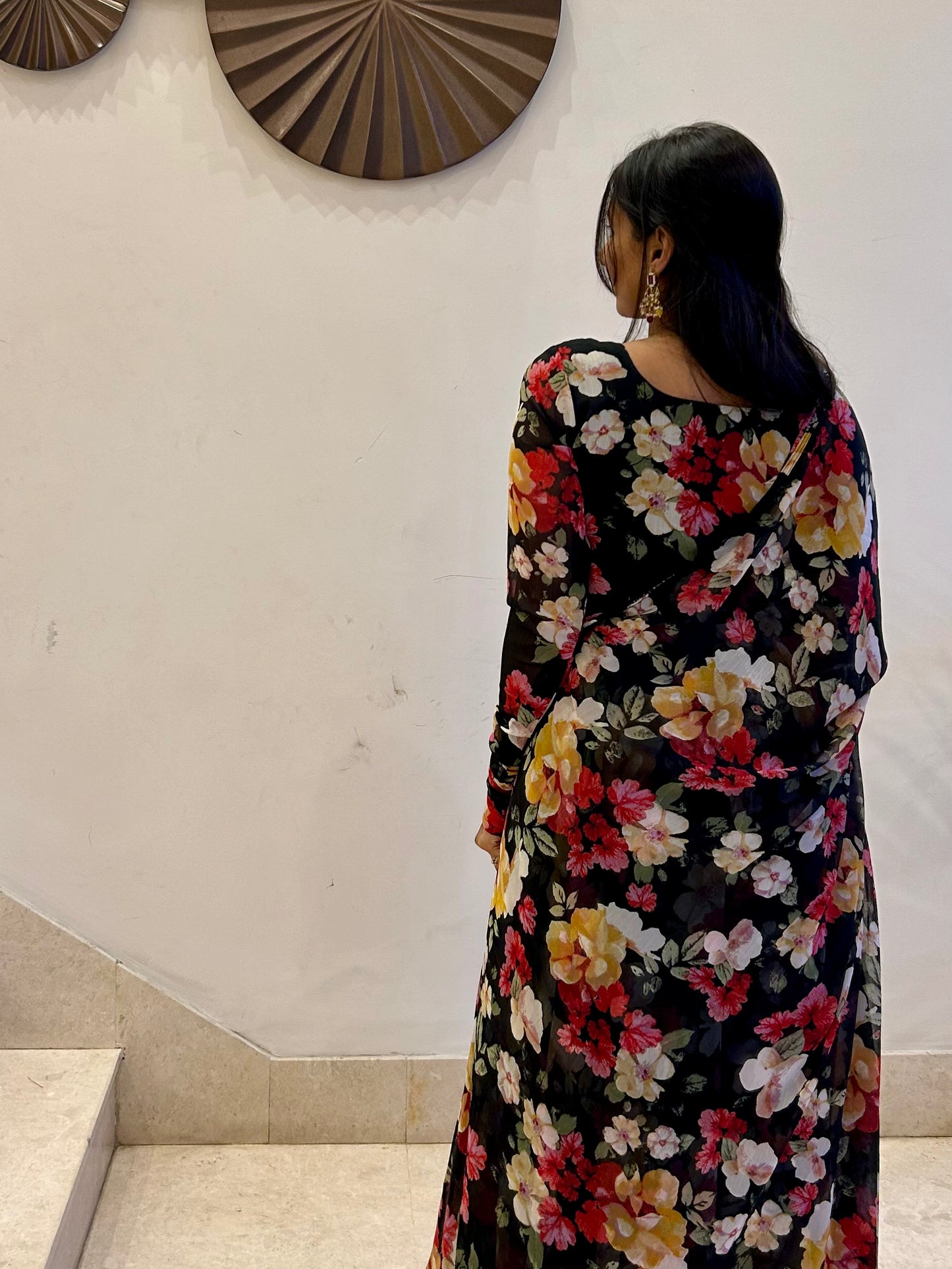 #MBA1657 Aksara floral anarkali and dupatta