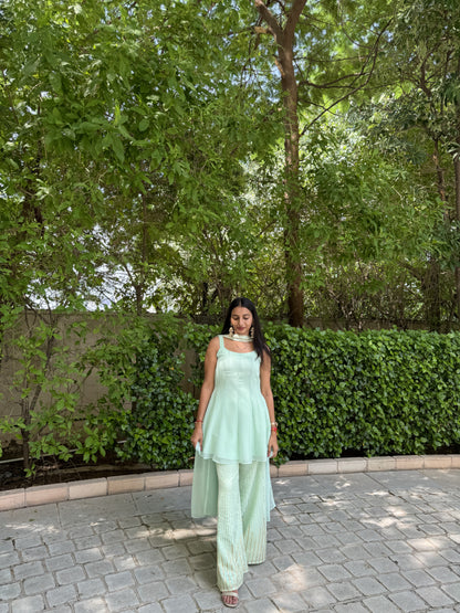 #MBA2004 Kalidaar co-ord set-Pistachio