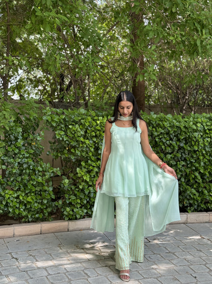 #MBA2004 Kalidaar co-ord set-Pistachio