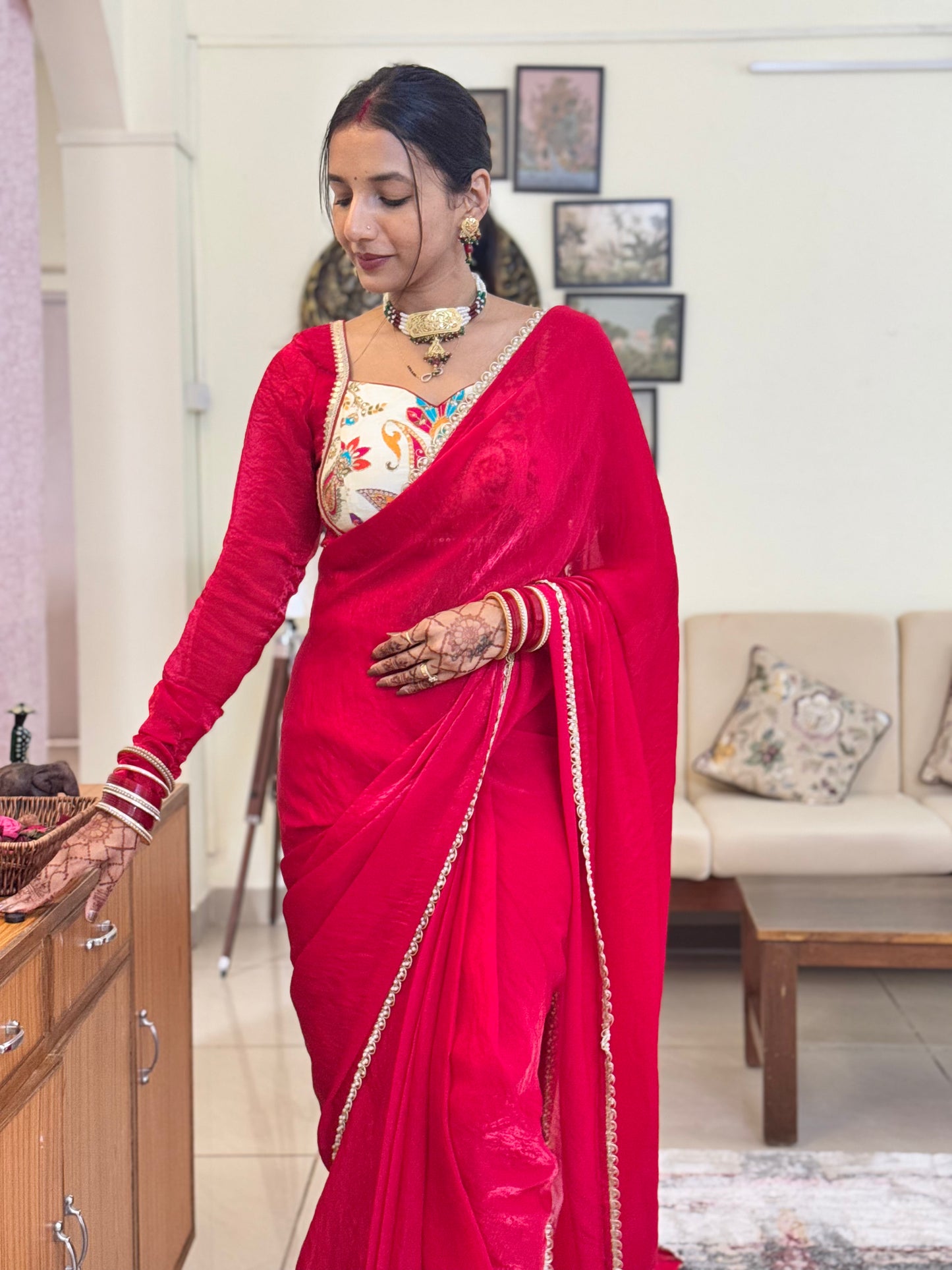 MBA2044 Laal ishq 1 min saree and blouse