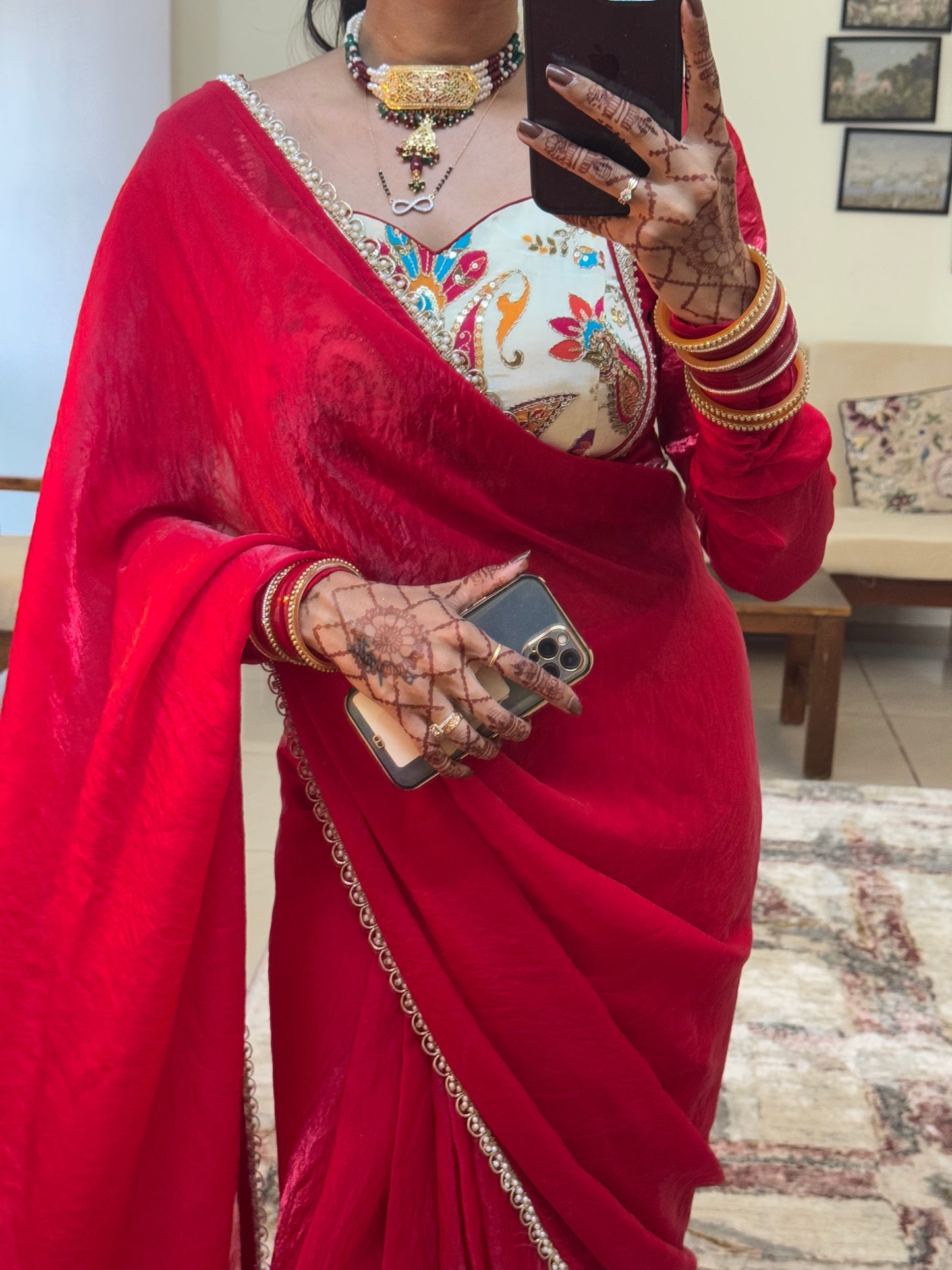 MBA2044 Laal ishq 1 min saree and blouse