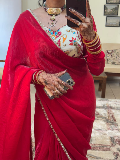 MBA2044 Laal ishq 1 min saree and blouse