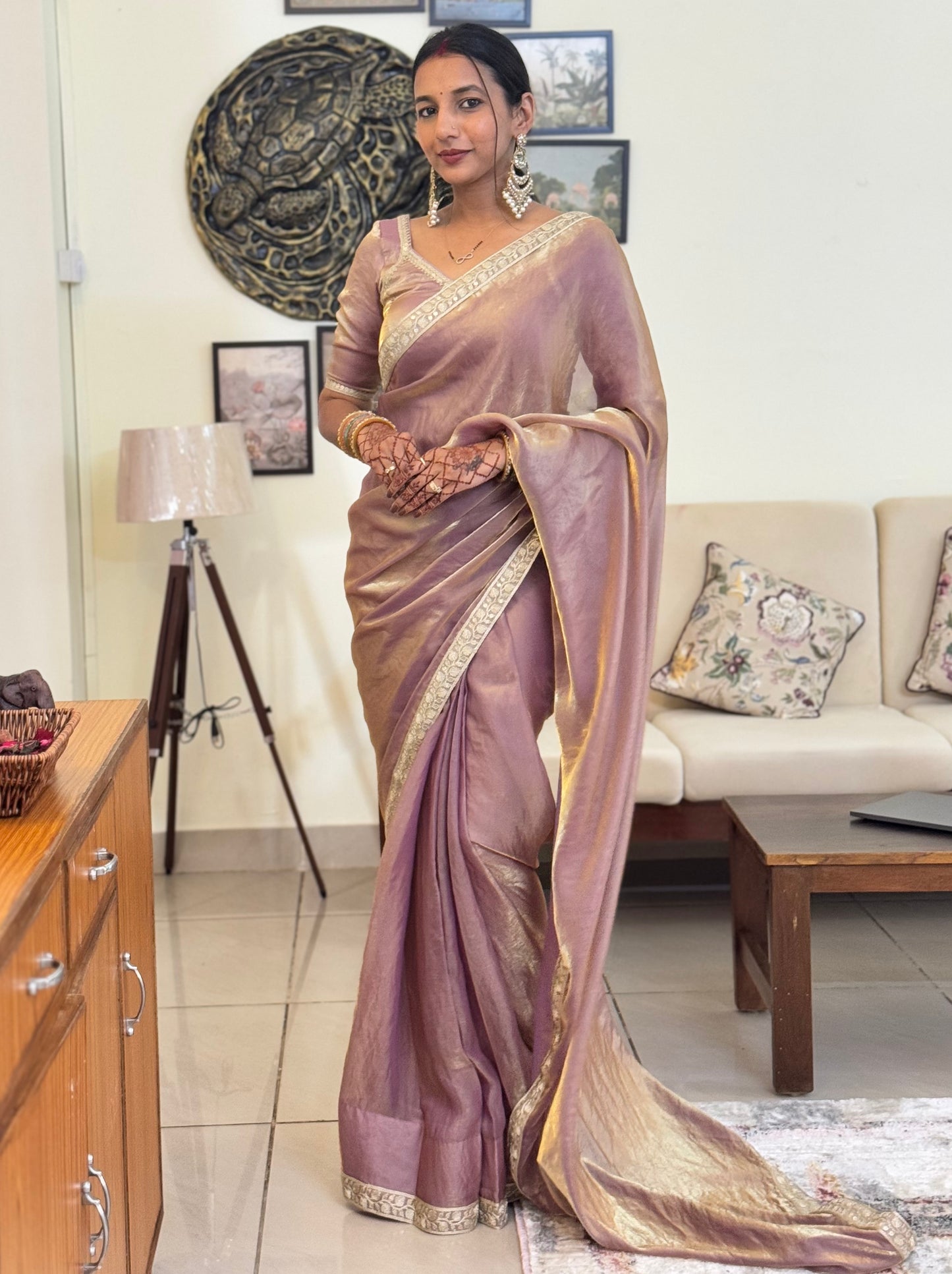 MBA2043 Mastaani lilac 1 min saree and blouse