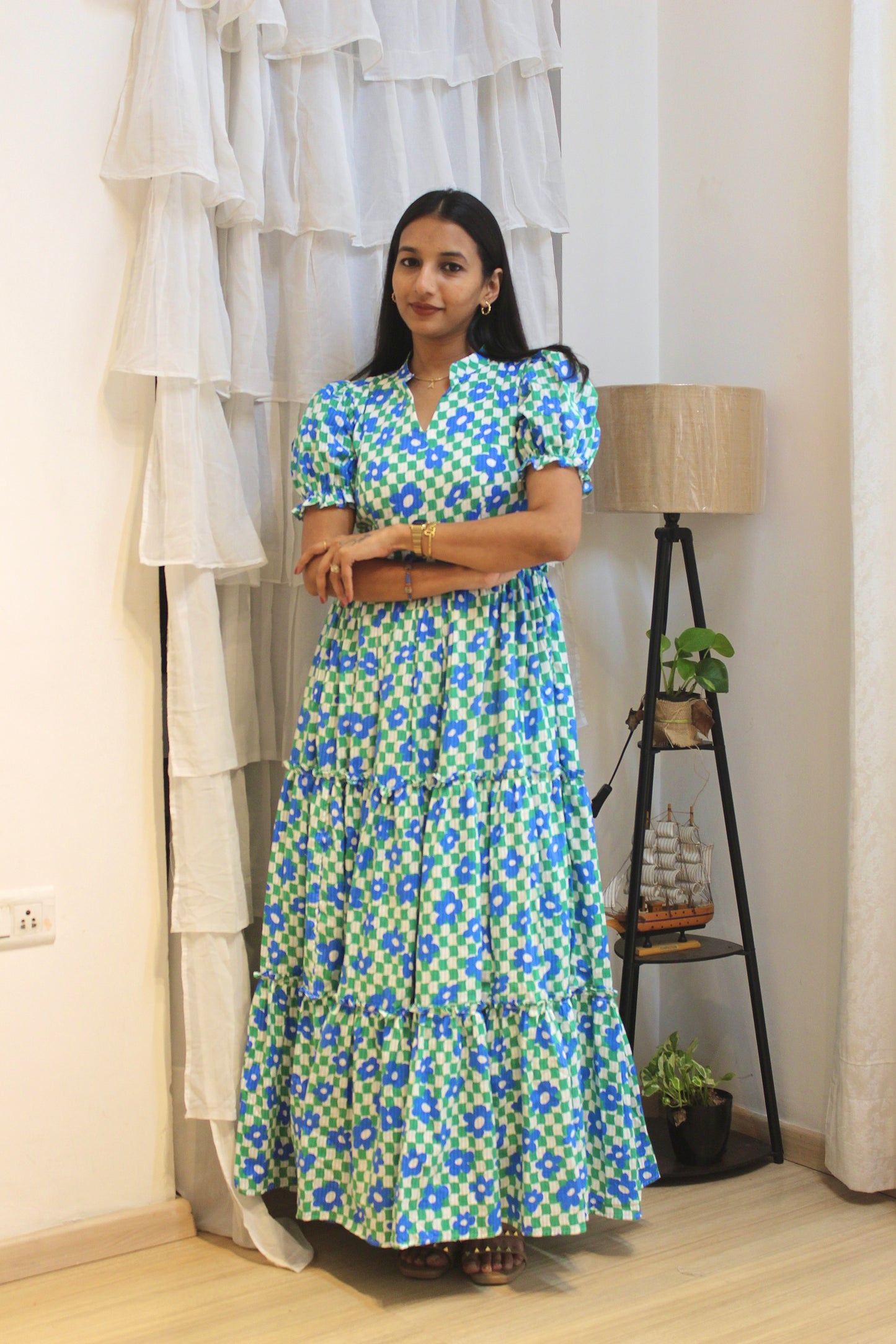 #MBA1951 Blue poppy dress