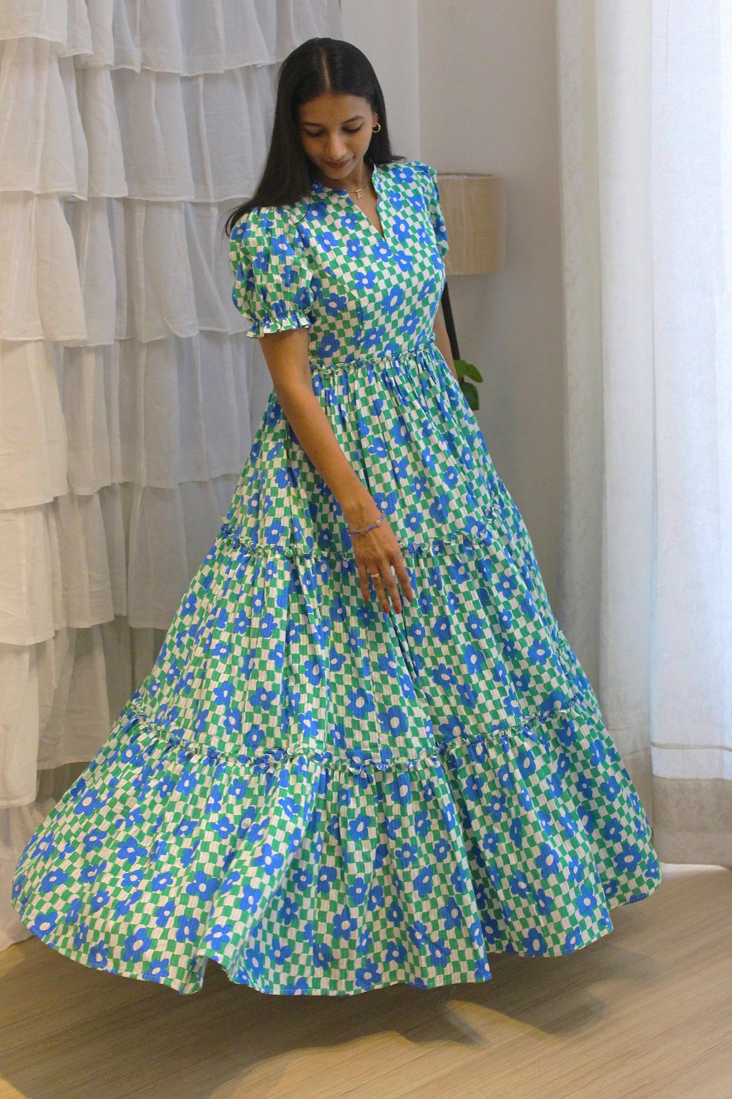 #MBA1951 Blue poppy dress