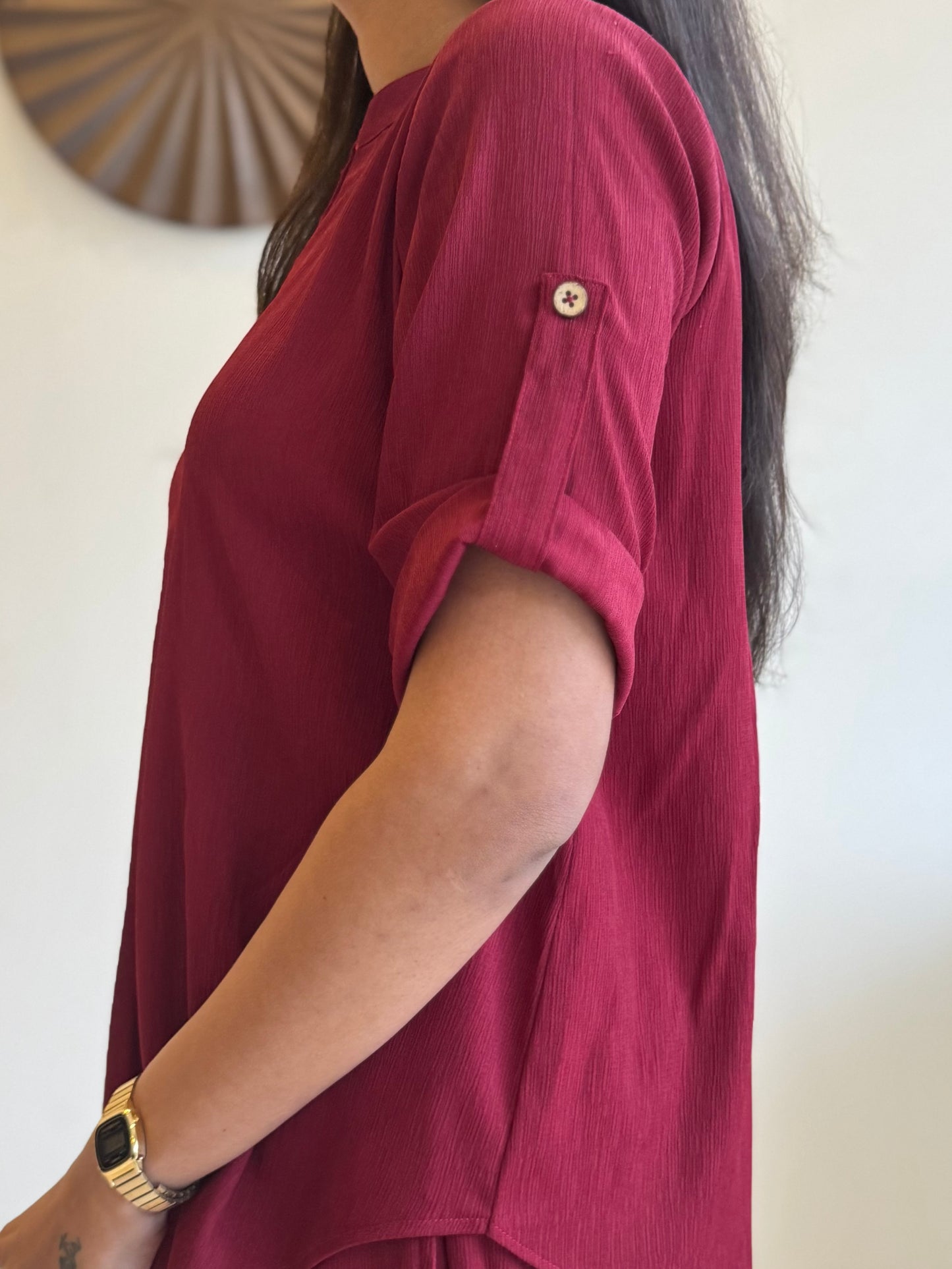 #MBA1812 Casual coord set- Maroon