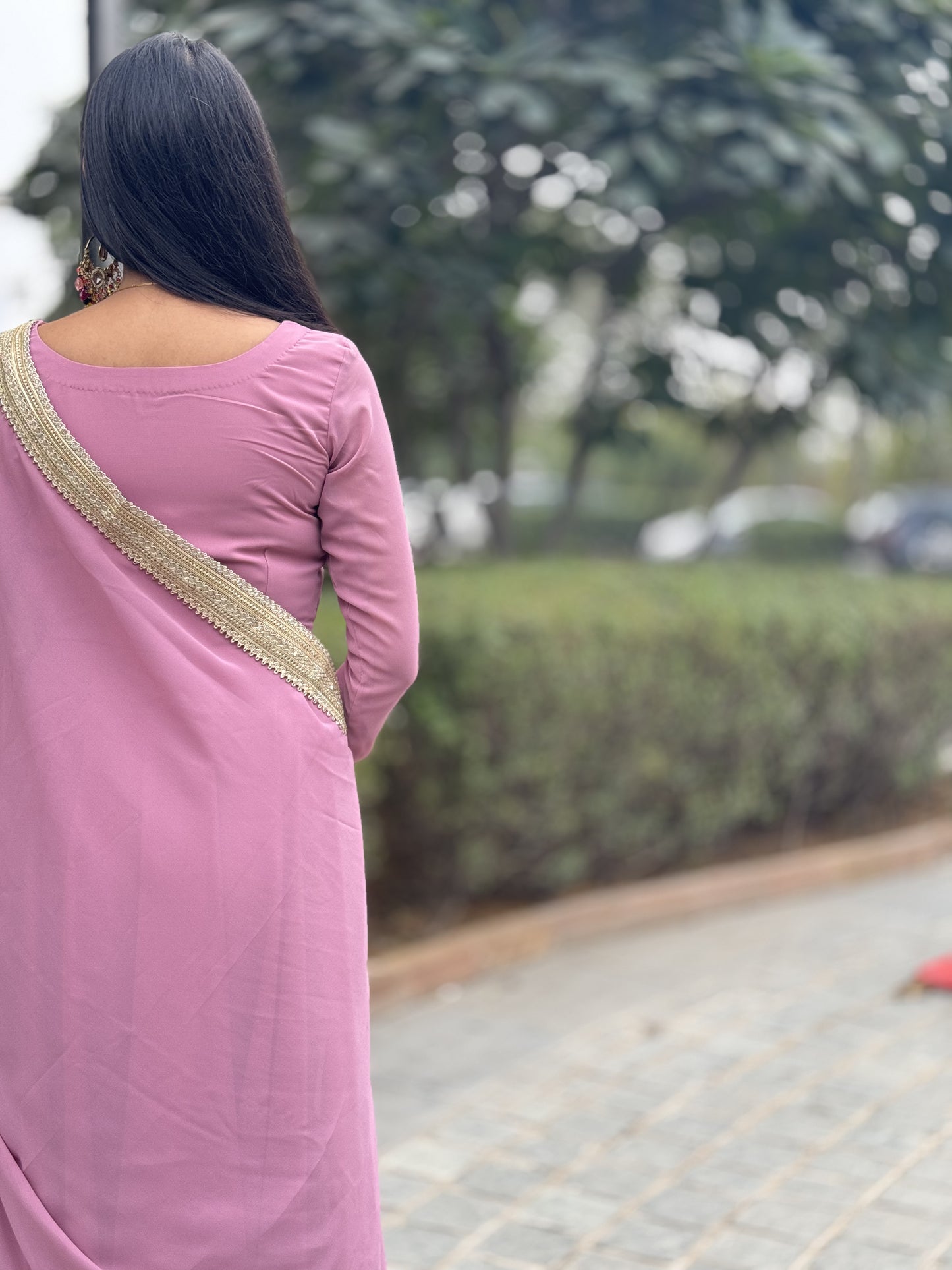 #MBA1050 Raima anarkali and dupatta- Mauve