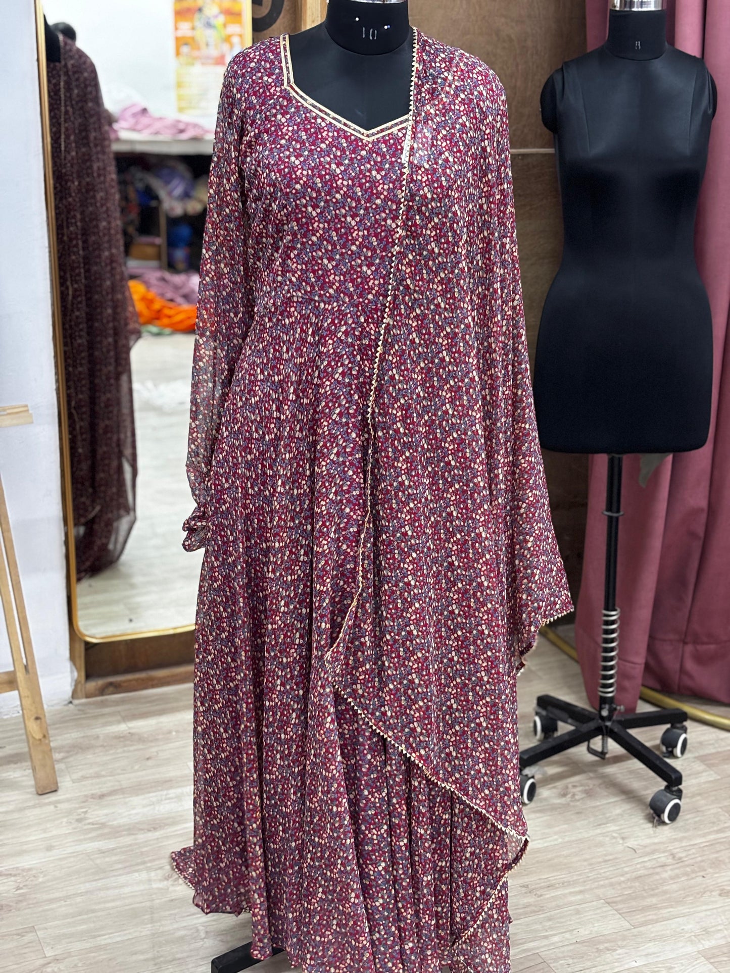 Anarkali with dupatta