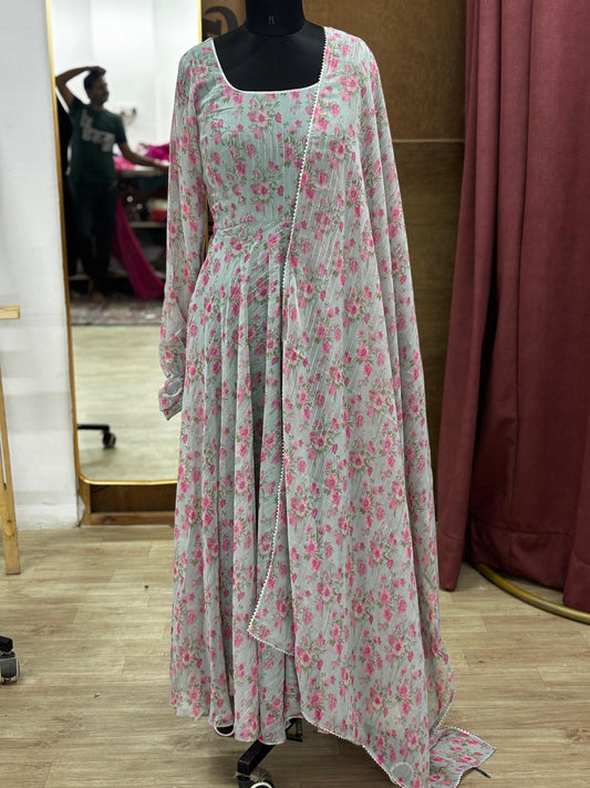 anarkali with dupatta