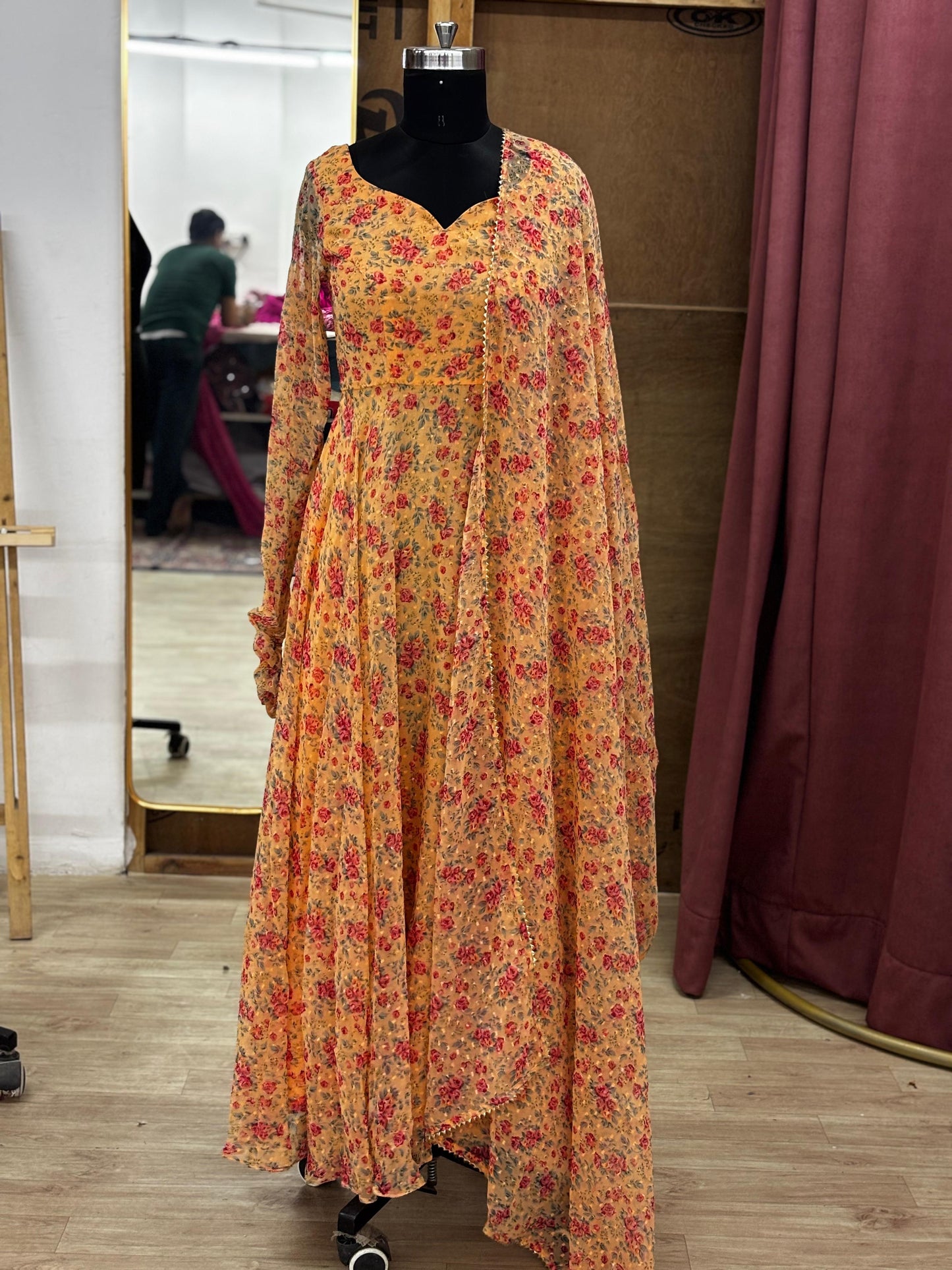 anarkali with dupatta