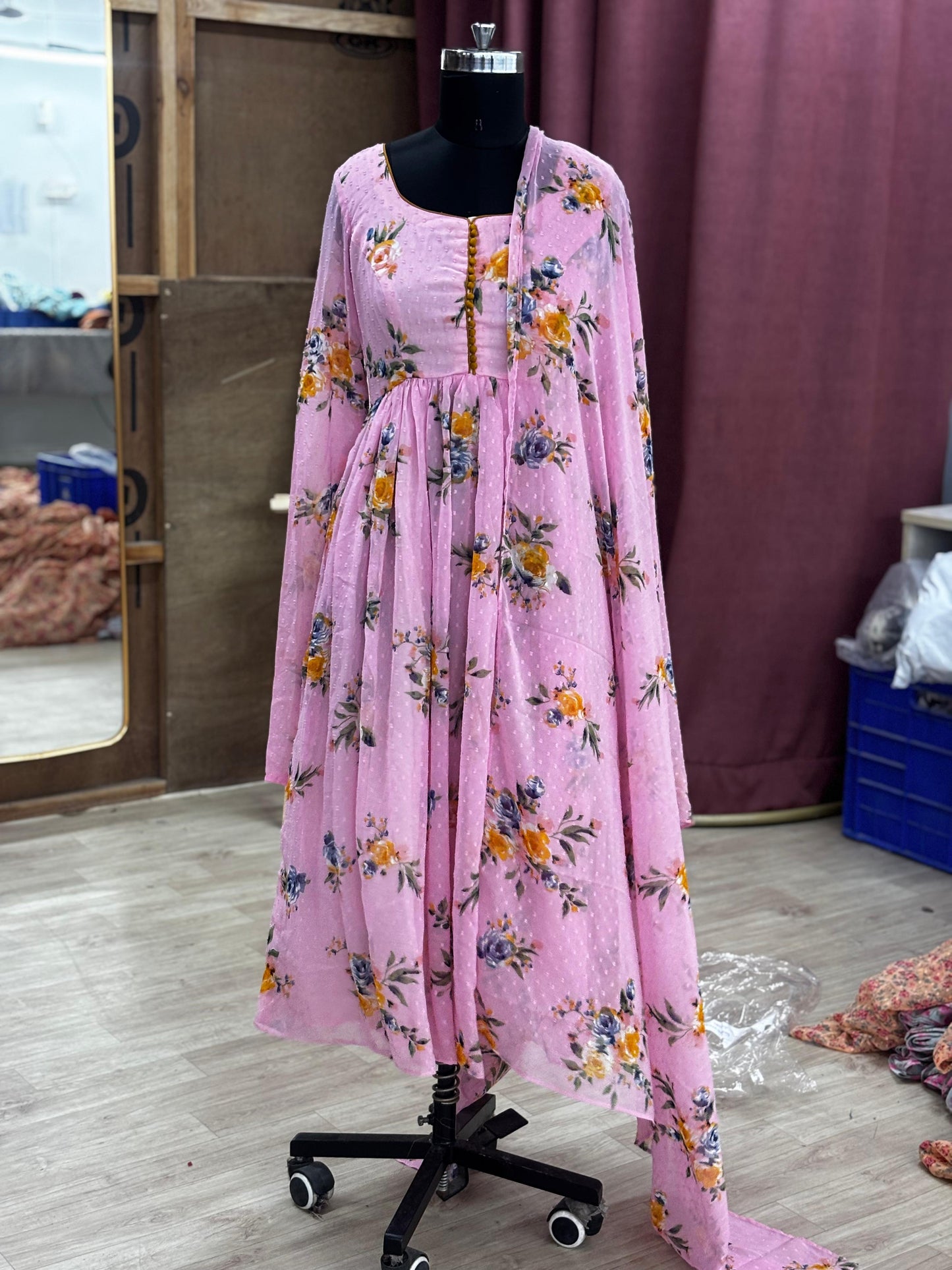 anarkali with dupatta