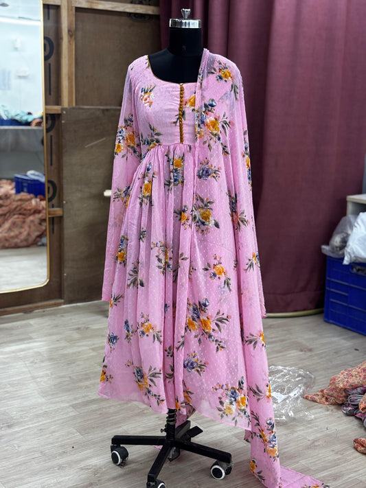 anarkali with dupatta