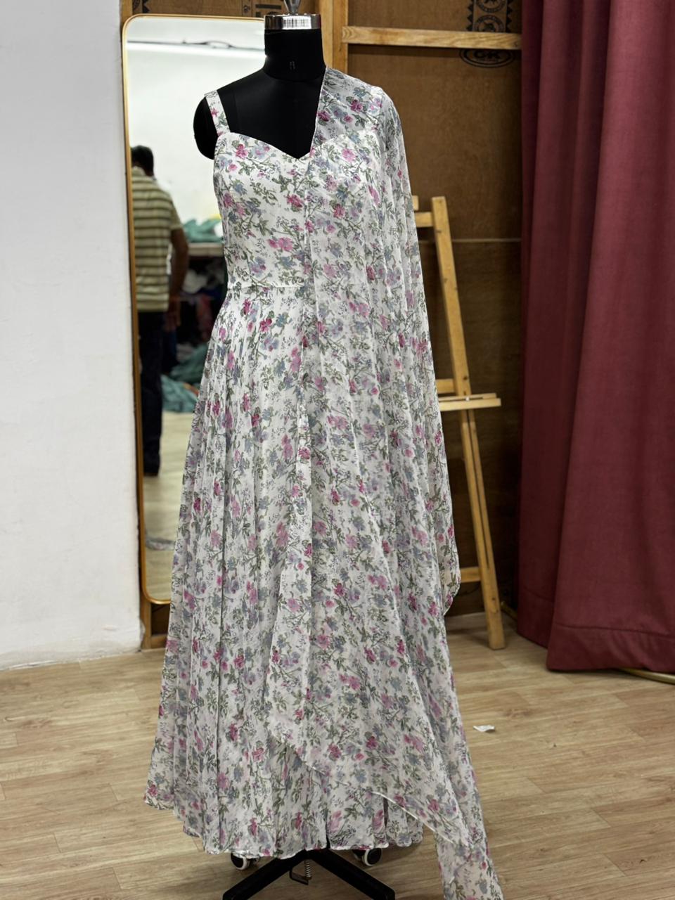 anarkali and dupatta